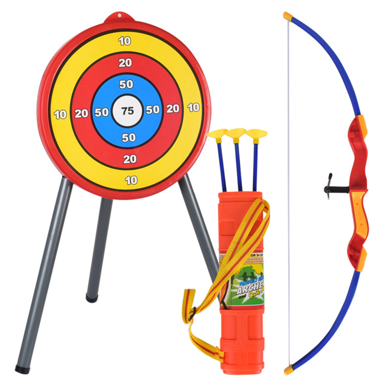 Homemaxs 1 Set Children's Simulation Archery Bow And Arrow Toy Funny Targets Shooting Game For